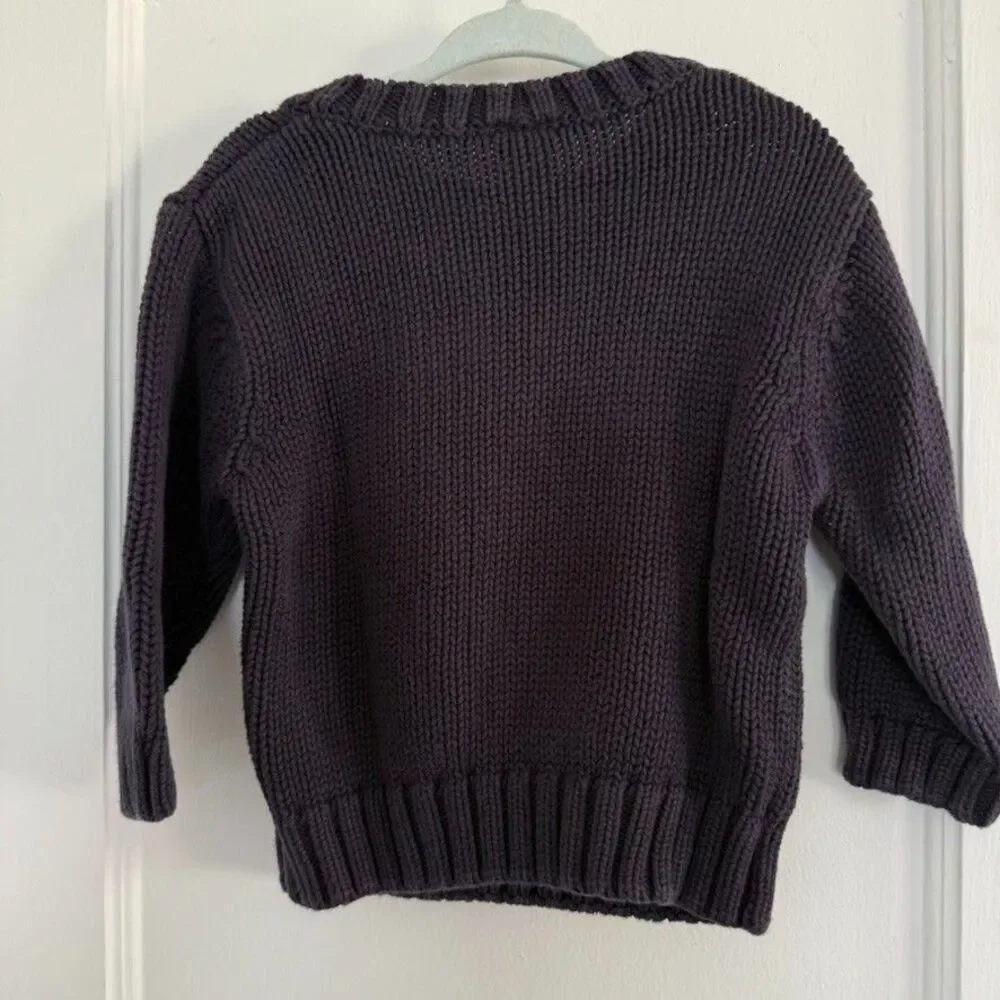 Vintage Gymboree Sweater Soccer Ball Baby Size 12–18m Knit 100% Cotton 2003 Navy